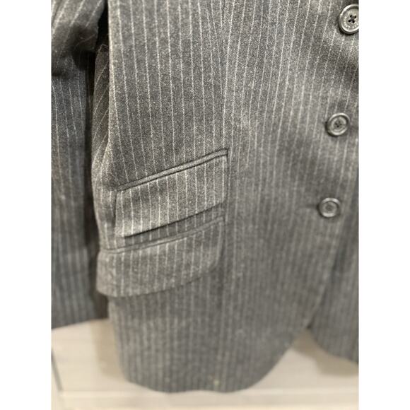 LAUREN RALPH LAUREN Gray 100% Wool Blazer Size 16 Women Casual Career Line - Picture 2 of 4